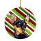 Caroline&#x27;s Treasures   LH9245-CO1 Min Pin Candy Cane Holiday Christmas Ceramic Ornament, 3 in, multicolor